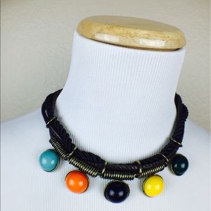 MAKARLON Colorful Charm Wire Coil Necklace Set NWT Boho Indie Grunge Rustic Art